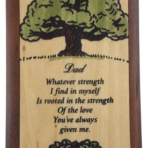 Handmade Wooden Dad Box Handcrafted Storage Tree